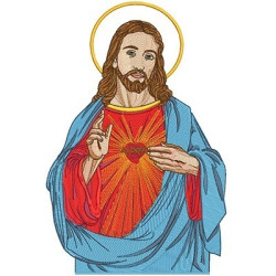 Diseño Para Bordado Sagrado Corazon De Jesus