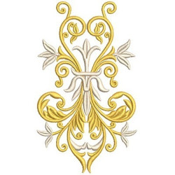 Diseño Para Bordado Arabesco Vertical 14 Cm 2