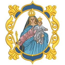 Embroidery Design Medal Our Lady Of The Library 2