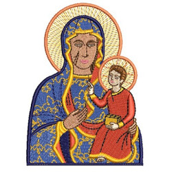 Diseño Para Bordado Nuestra Señora De Czestochowa 3