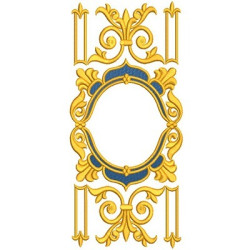 Embroidery Design Baroque Frame 20