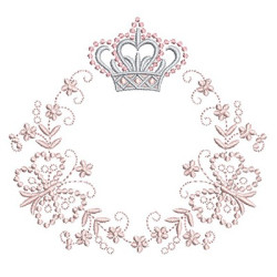 Diseño Para Bordado Marco Floral Con Mariposas 4