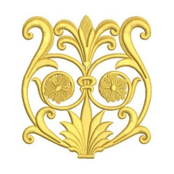 Diseño Para Bordado Arabesco Dourado 12 Cm