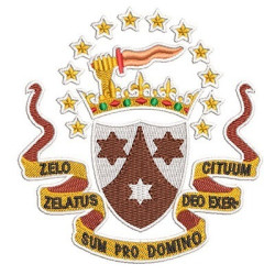 Embroidery Design Shield Carmelitas Barefoot 5