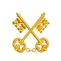 Diseño Para Bordado Llaves De San Pedro 3 Cm