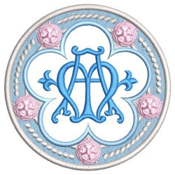 Embroidery Design Marian Medal 24