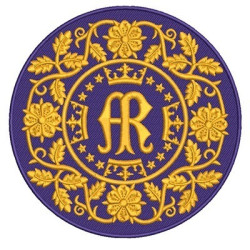 Embroidery Design Marian Medal 25