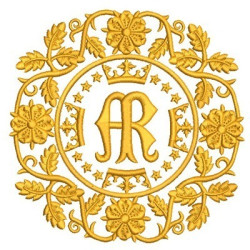 Diseño Para Bordado Medalla Mariana 26