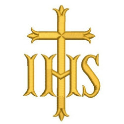 Embroidery Design Decorated Cross Ihs