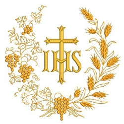Embroidery Design Ihs Wheat And Grape Frame