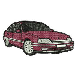 Embroidery Design Contourned Purple Car