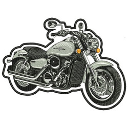 Embroidery Design Contoured Motorcycle