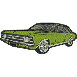 Embroidery Design Contourned Old Classic Car