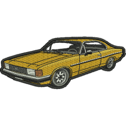 Embroidery Design Old Classic Car With Outline