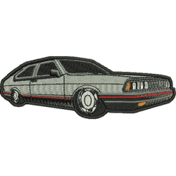 Embroidery Design Contourned Stylish Classic Car