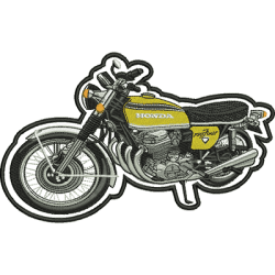 Matriz De Bordado Motocicleta Com Contorno 2