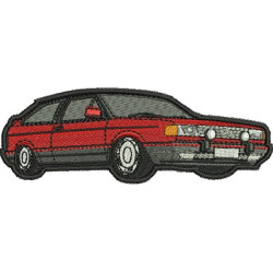 Embroidery Design Stylish Car Side View 2 Colors With Contour