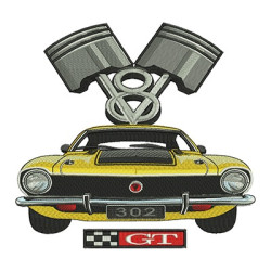 Matriz De Bordado Carro V8