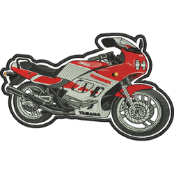 Diseño Para Bordado Motocicleta Contorneada