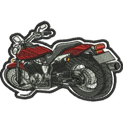 Diseño Para Bordado Motocicleta Contorneada