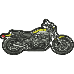 Embroidery Design Contoured Motorcycle
