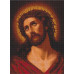 JESUS IN POINT CROSS 16 X 12 CROSS STITCH