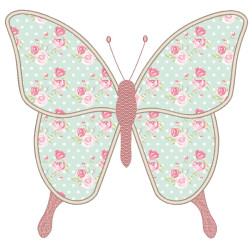 Diseño Para Bordado Aplicación Mariposa Los 20cm