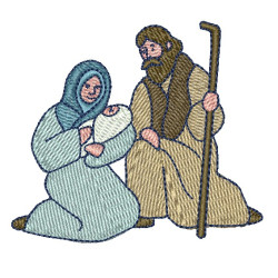 Embroidery Design Holy Family Cute