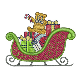 Diseño Para Bordado Trineo De Santa