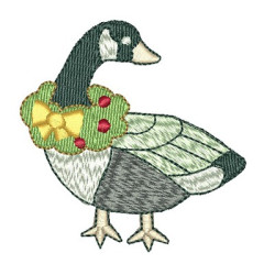 Embroidery Design Duck Christmas