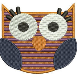 Embroidery Design Owl 7cm 1