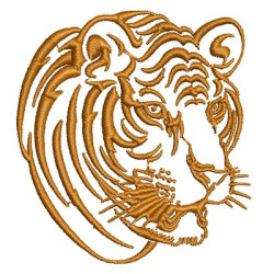 Embroidery Design Tiger 7 Cm