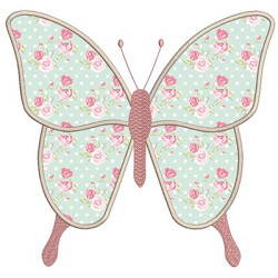 Embroidery Design Butterfly Applied 30 Cm