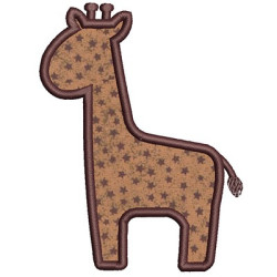 Embroidery Design Giraffe Applied