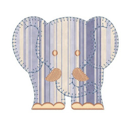 Diseño Para Bordado Elefante Aplicado