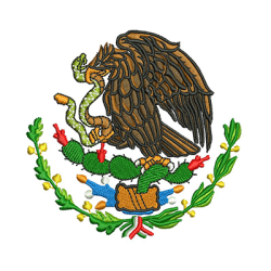 Diseño Para Bordado águila Mexicana 10 Cm