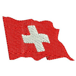 Embroidery Design Switzerland 6 Cm Flying