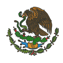 Matriz De Bordado águia Mexicana 15 Cm