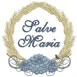 Matriz De Bordado Salve Maria 9,5 Cm