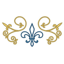 Matriz De Bordado Flor De Lis Combinado Mariano
