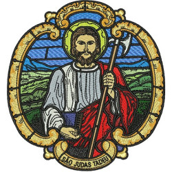 Diseño Para Bordado San Judas Tadeo 14 Cm