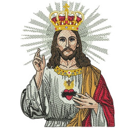 Embroidery Design King Christ 16 Cm