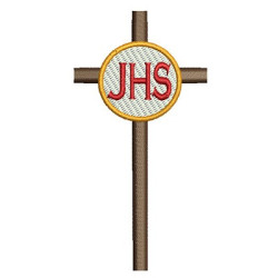 Embroidery Design Cross With Host Jhs