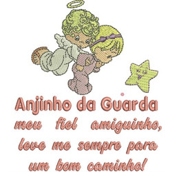 Matriz De Bordado Oração Anjo Da Guarda 6