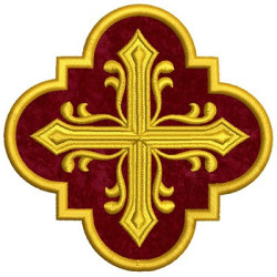 Embroidery Design Malta Cross Apply With