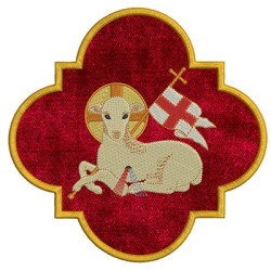 Embroidery Design Lamb Frame Fund Applied