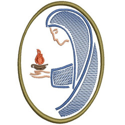 Diseño Para Bordado Nuestra Señora De Candeias Contour