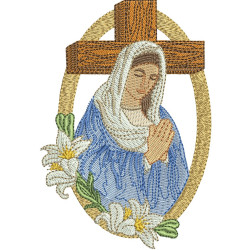 Diseño Para Bordado Nuestra Señora De Las Dores12 Cm