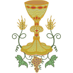 CHALICE WITH GRAPE AND WHEAT 26 CM