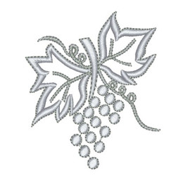 Diseño Para Bordado Manojo De Uvas 8 Cm